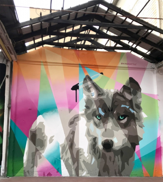 Стрит-арт-художник из Милана начал создавать картину на стене администрации Краснодара