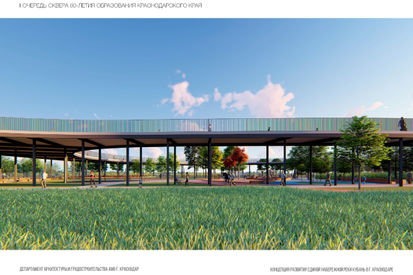 В Краснодаре представили концепцию развития набережной вдоль реки Кубань от Юбилейного микрорайона до Тургеневского моста