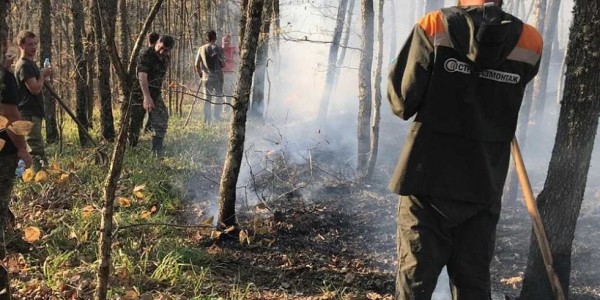 В лесах Кубани ликвидировано два очага возгорания