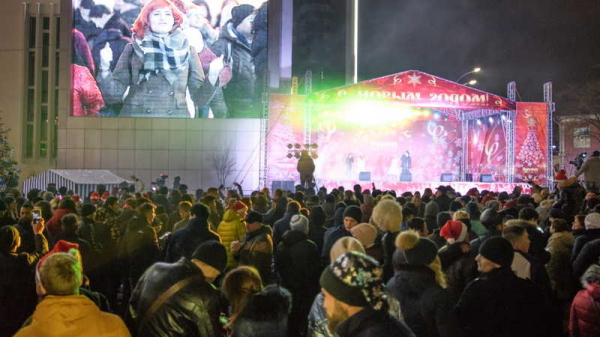 Новый год на Главной городской площади Краснодара встретили 21 тыс. человек