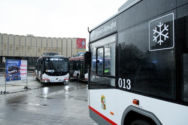 В Краснодаре новые троллейбусы с автономным ходом вышли на маршрут №15