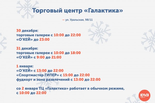 Как торговые центры и магазины Краснодара будут работать в новогодние праздники