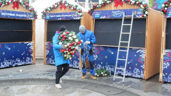 На Главной городской площади Краснодара закрылась Рождественская ярмарка