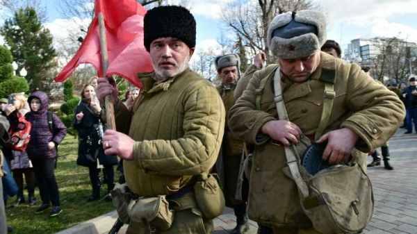 12 февраля 1943 г.: краснодарцам показали реконструкцию освобождения города от фашистских оккупантов