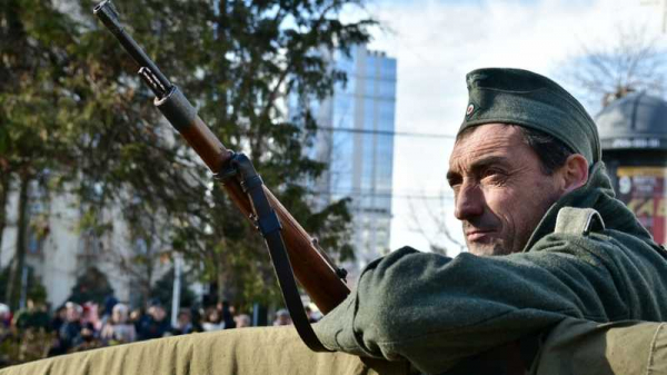 12 февраля 1943 г.: краснодарцам показали реконструкцию освобождения города от фашистских оккупантов