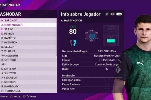 
            Капитан «Краснодара» Мартынович получил реальное лицо в PES 2020                    