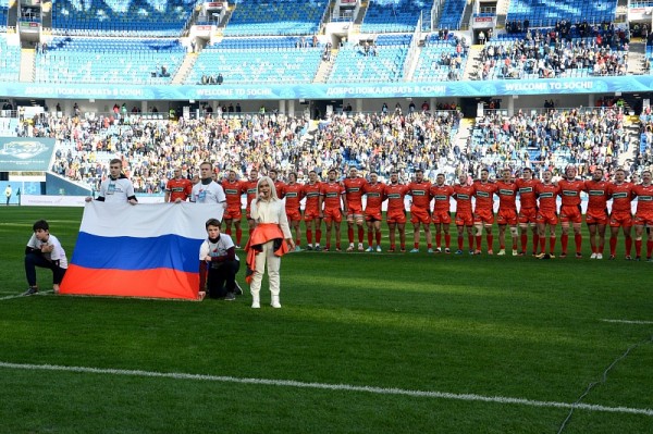 
            Сборная России по регби проиграла Испании в первом матче чемпионата Европы на стадионе &laquo;Фишт&raquo; в Сочи                     