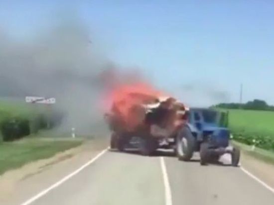 Кубанский тракторист случайно поджог поле Кубанский тракторист случайно поджог поле