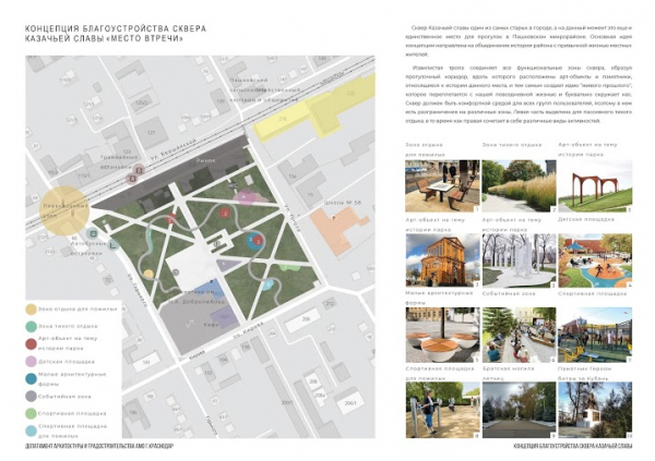 В Краснодаре презентовали концепции благоустройства сквера Казачьей Славы