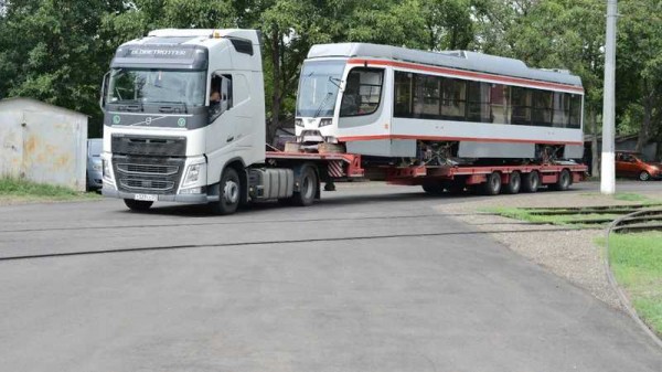 В Краснодар прибыл шестой трамвай из партии 2020 года