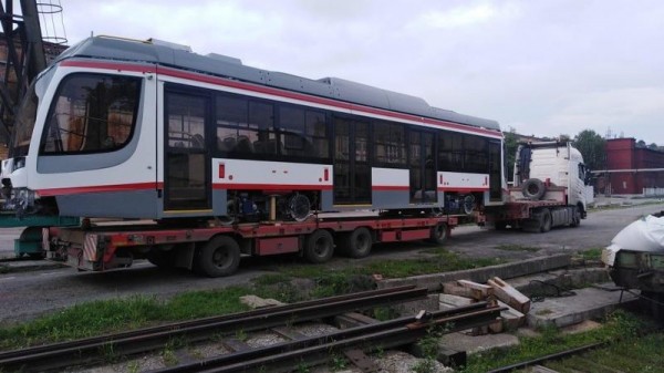 В Краснодар прибыл десятый трамвай из партии 2020 г.