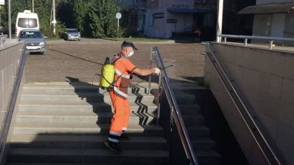 В Краснодаре за сутки дезинфицировали более 1200 остановок