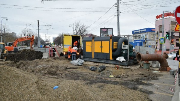 В Краснодаре на участке строительства новой трамвайной линии приступают к модернизации сети ливневой канализации