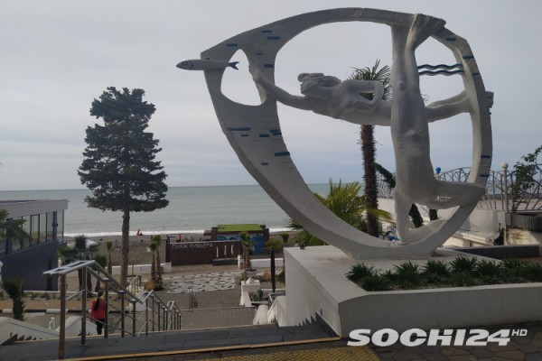 "Море в отпуске": показываем, что происходит на зимних пляжах в Сочи  (Фото)