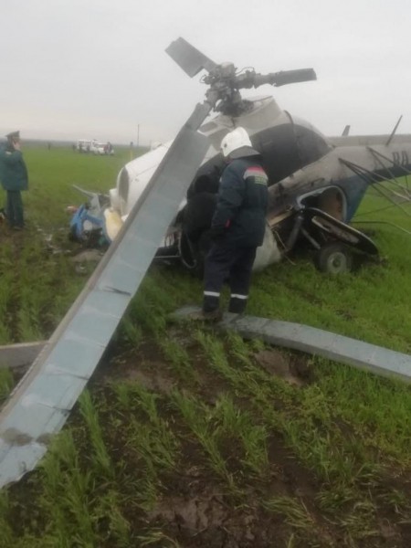 
                                На Кубани совершил жесткую посадку вертолет. Пилот погиб
                            