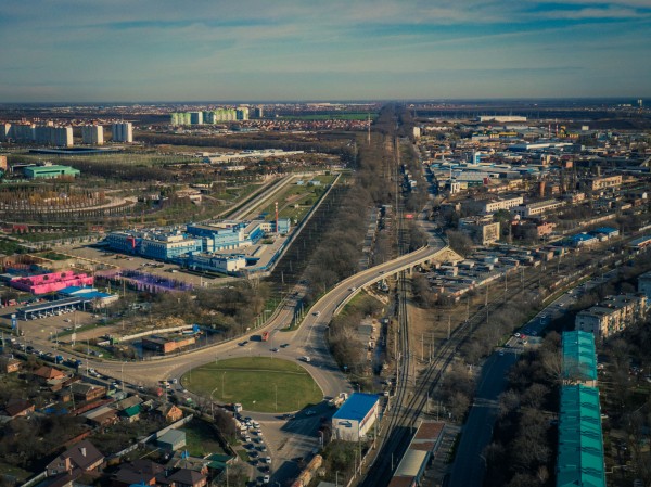 Где хотят построить транспортную артерию из центра Краснодара в Лорис, Знаменский и аэропорт? Смотрим с высоты птичьего полета