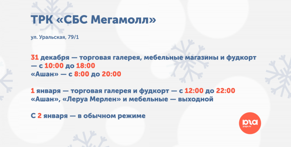 Как будут работать торговые центры и магазины Краснодара 31 декабря и в начале января 2022 года
