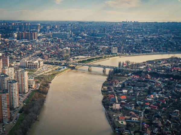 Где в Краснодаре построят следующую очередь набережной? Взгляд с&nbsp;высоты на&nbsp;пока&nbsp;что&nbsp;дикий берег ЮМР и&nbsp;Кожзавода